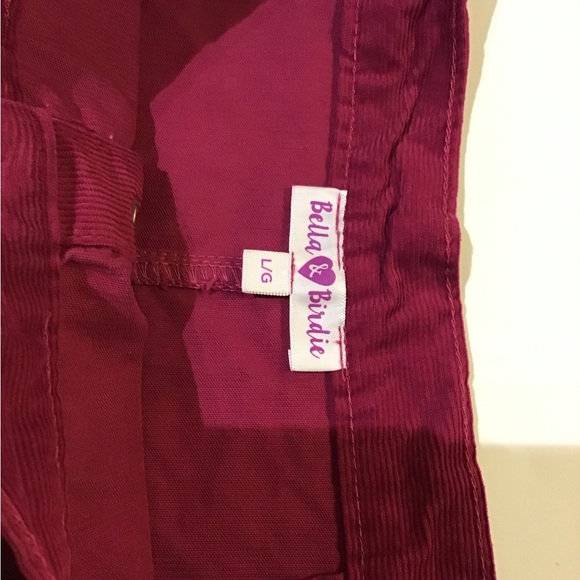 Maroon wine cranberry snap up corduroy mini skirt size L - Picture 3 of 14